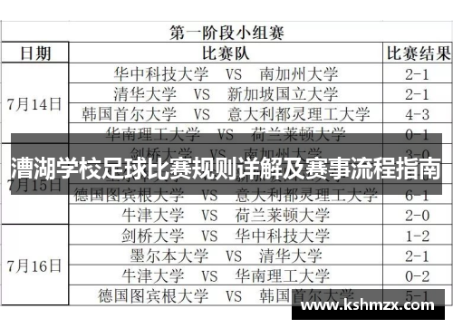 漕湖学校足球比赛规则详解及赛事流程指南